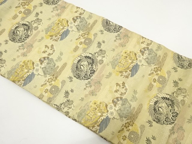 JAPANESEKIMONO / ANTIQUE TREASURE SHIP / FLOWER CIRCLE PATTERN / WOVEN